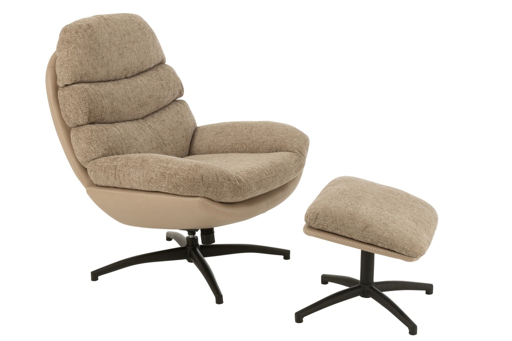 Relax Sofa + Footstool Metal/Plywood