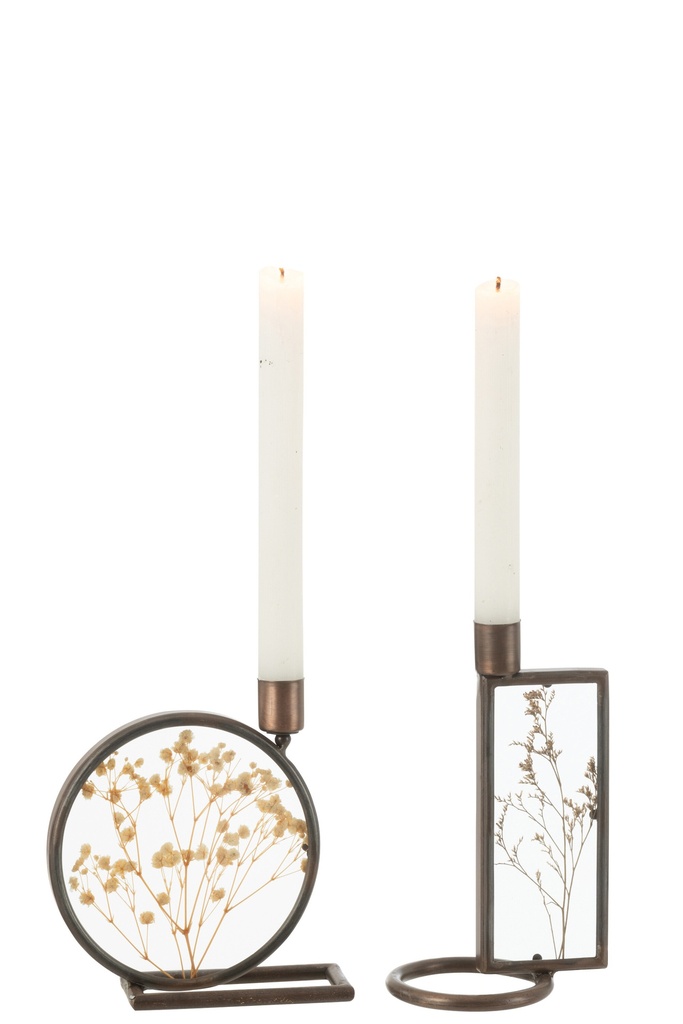 Candle Holder Mob Iron Copper/Yellow