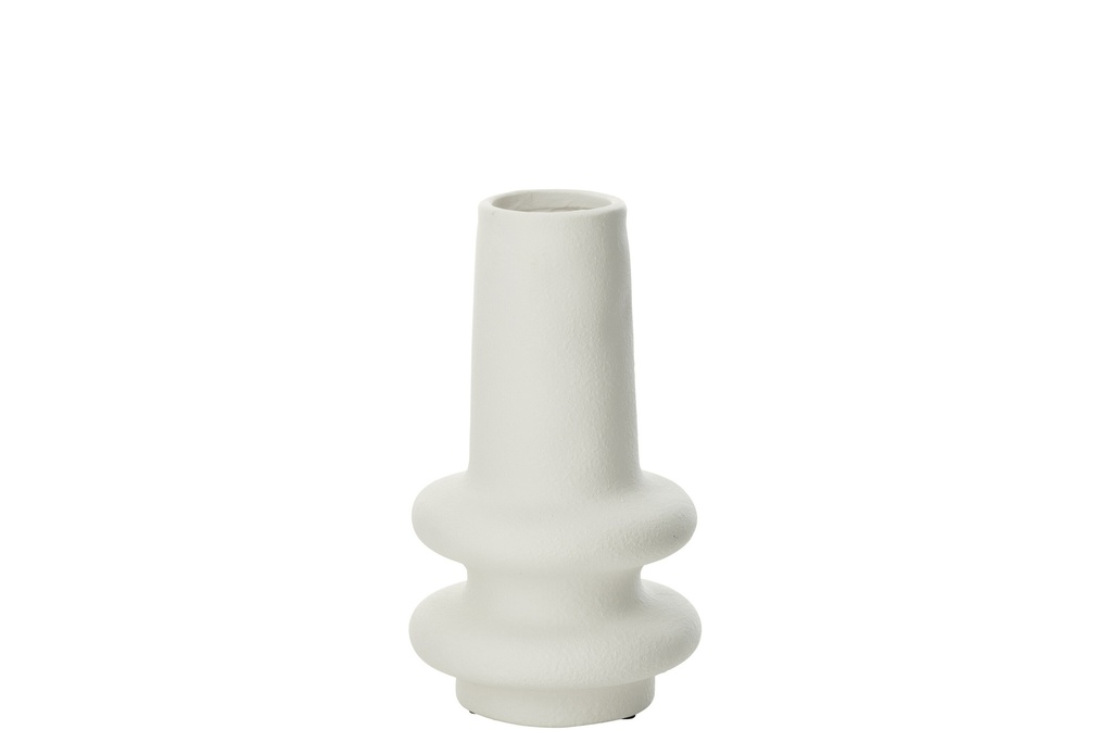 Vase Lyra Argile Blanc Petit