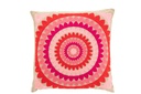 Cushion Flower Spiral Cotton Beige/Pink