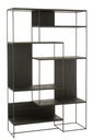 Shelf Modern Teak Wood/Metal Black