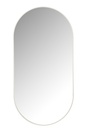 Miroir ovale en verre/métal blanc