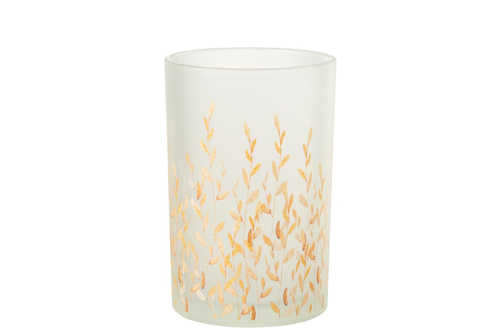 Porte-tempête Sally en verre orange/transparent