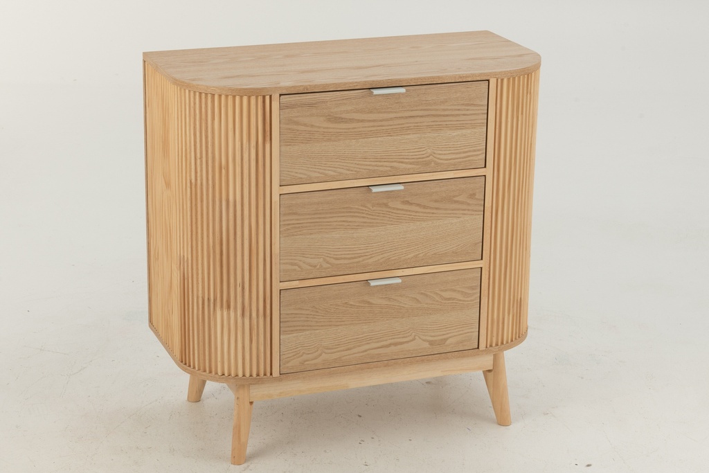 Meuble arrondi en MDF/bois de pin naturel