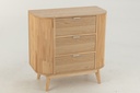 Cabinet Rounded MDF/Pine Wood Natural