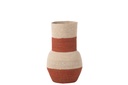 Vase Rayures Jonc de Mer Naturel/Terre Cuite