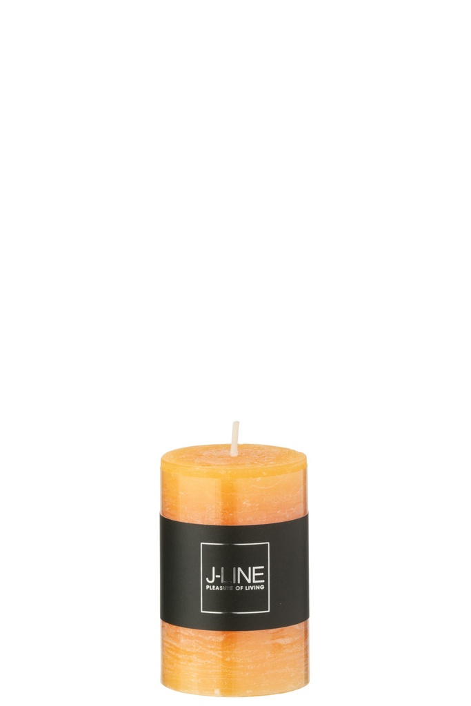 Cylinder Candle Light Orange Small