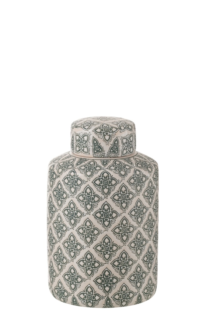 Jar Decorative Kousa Porcelain Blue/White