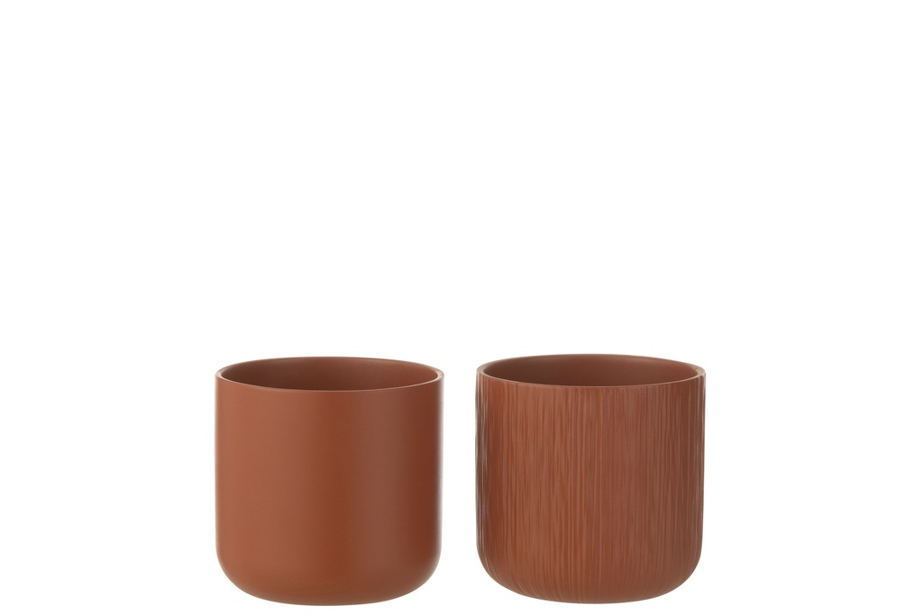 Flowerpot Gen Ceramic Brown Medium