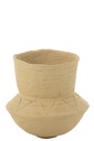 Pot Veda en papier mâché naturel