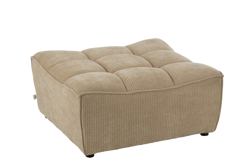Ottoman Grid Bois de peuplier/Mousse foncé