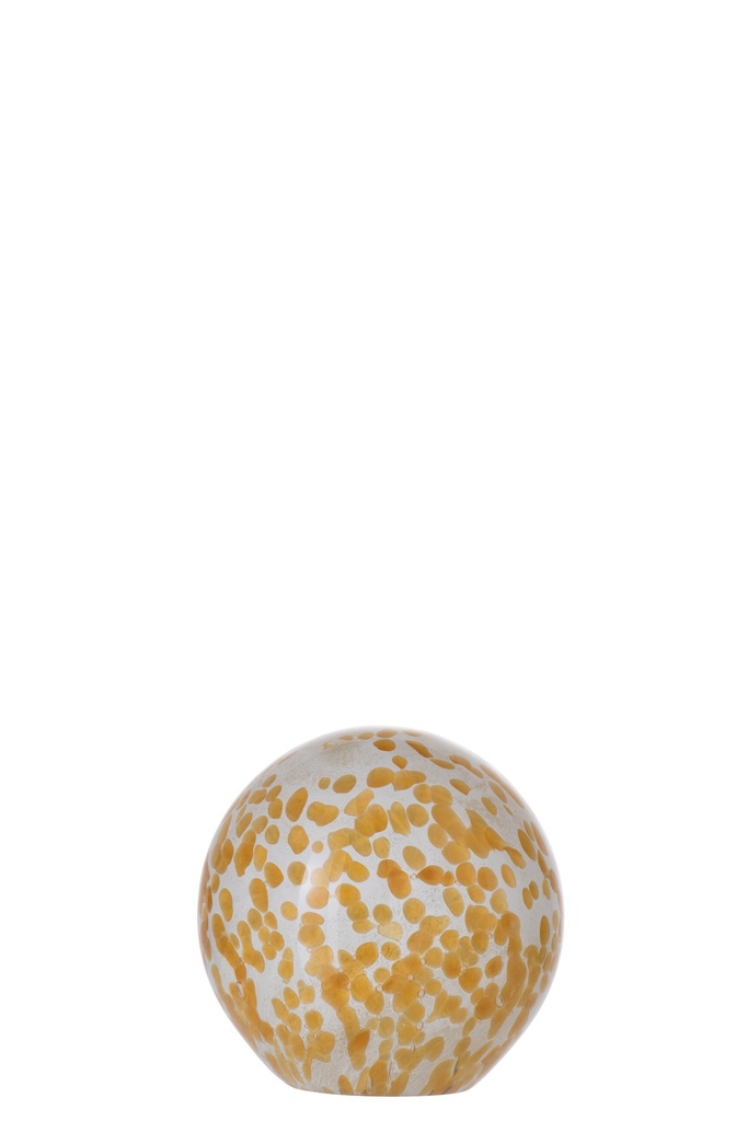 Paperweight Dot Glass Yellow Large