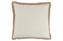 Coussin Bordure Tissé Carré Polyester