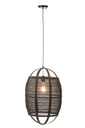 Hanging Lamp Ion Linen/Bamboo Black