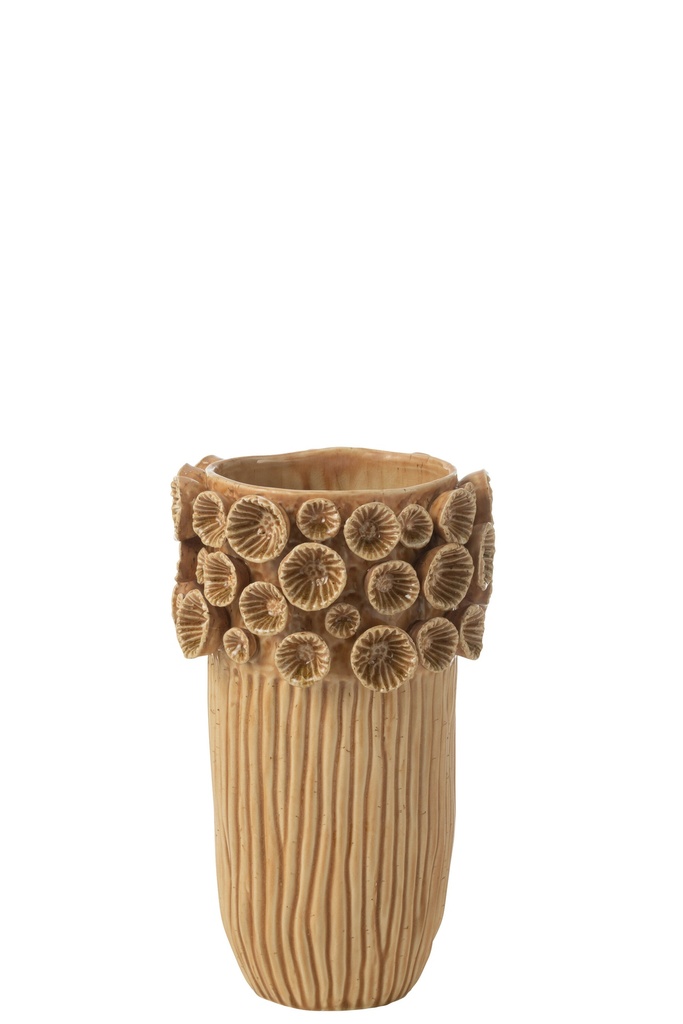 Vase Corail Haute Argile Ocre