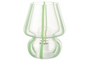 Table Lamp Stripes Glass Transparent/Green