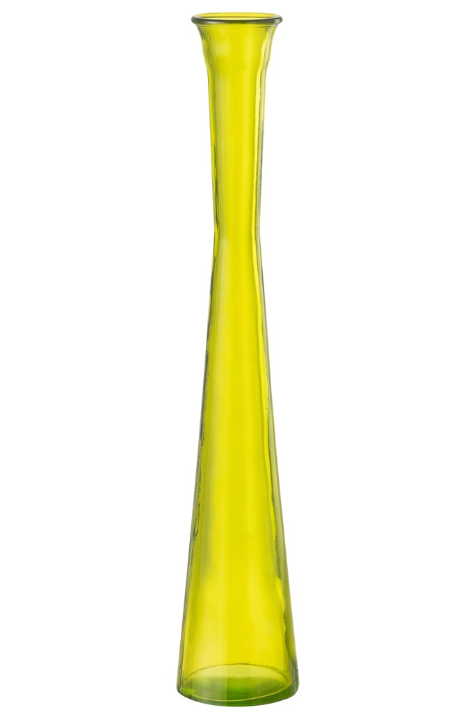 Vase Tube Glass Yellow