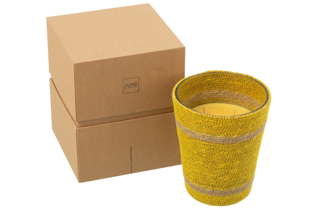 [50507] Scented Candme Basket Wax Yellow