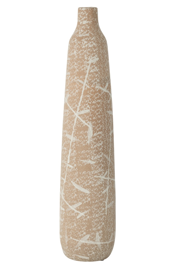 Vase Dune Narrow Stoneware Beige/White