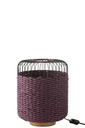 Lampe de table en métal violet