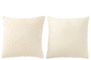 Coussin carré en coton à tissage lâche/serré