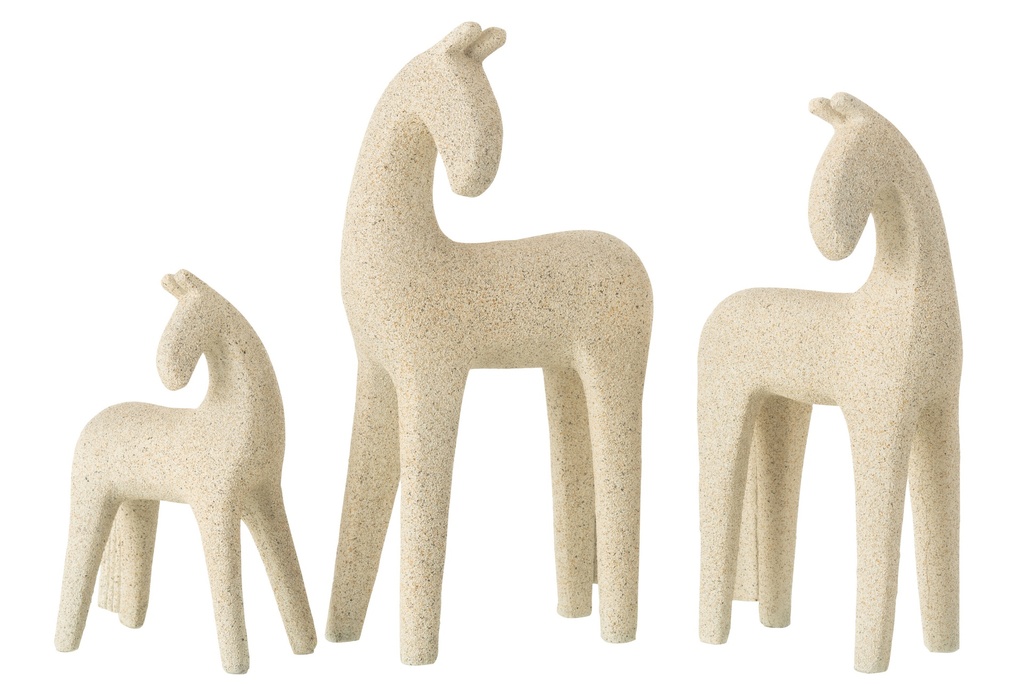 Set Of 3 Horse Modern Resin