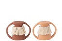 Vase Décoration Poli MDF Marron/Naturel