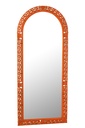 Miroir sculpté en bois de manguier de Mumbai