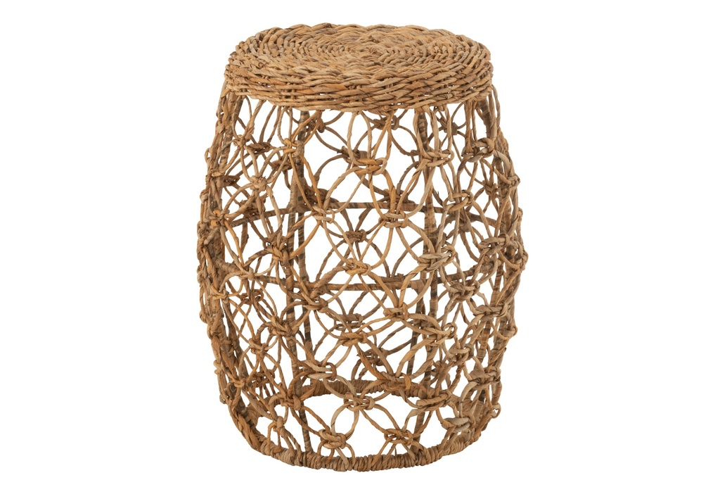 Table d'appoint en fer forgé/feuille de bananier