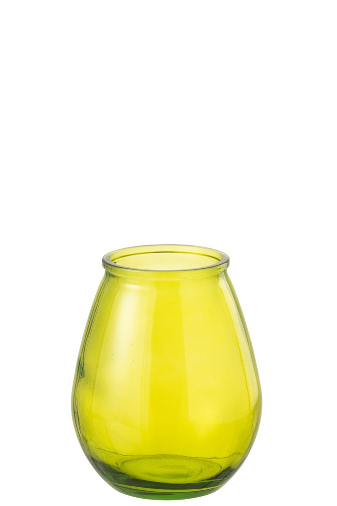 Vase Egg Glass Yellow Small