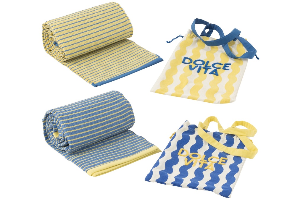 Sac + Tapis de plage Dolce Vita Coton/Plastique
