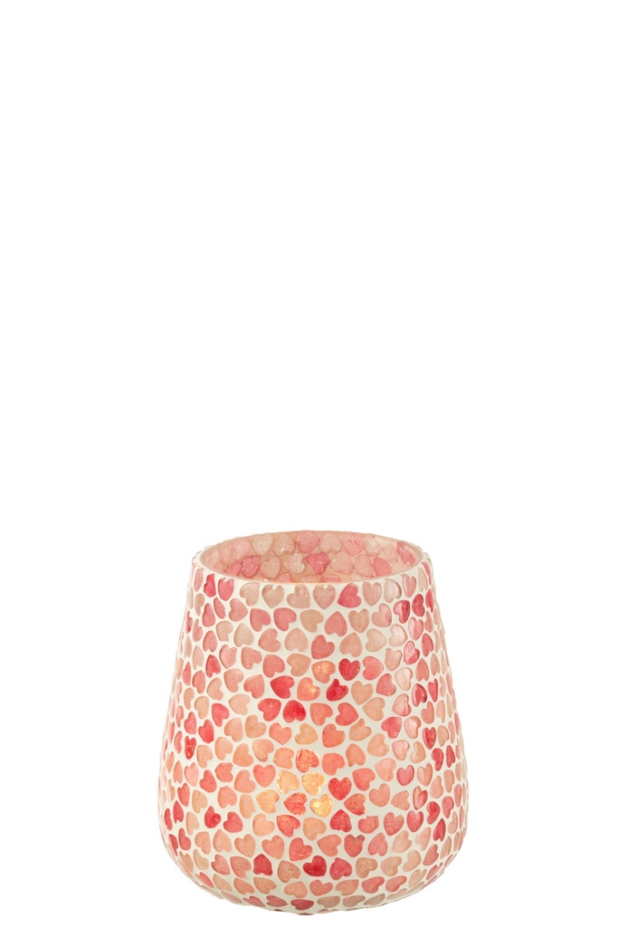 Tealight Holder Heart Mosaic Glass