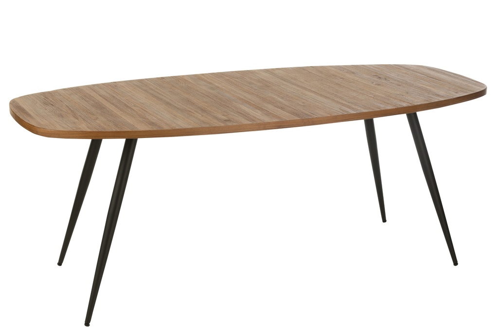 [40798] Table à manger ovale en teck recyclé
