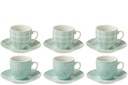 Coffret de 6 tasses à café + soucoupes