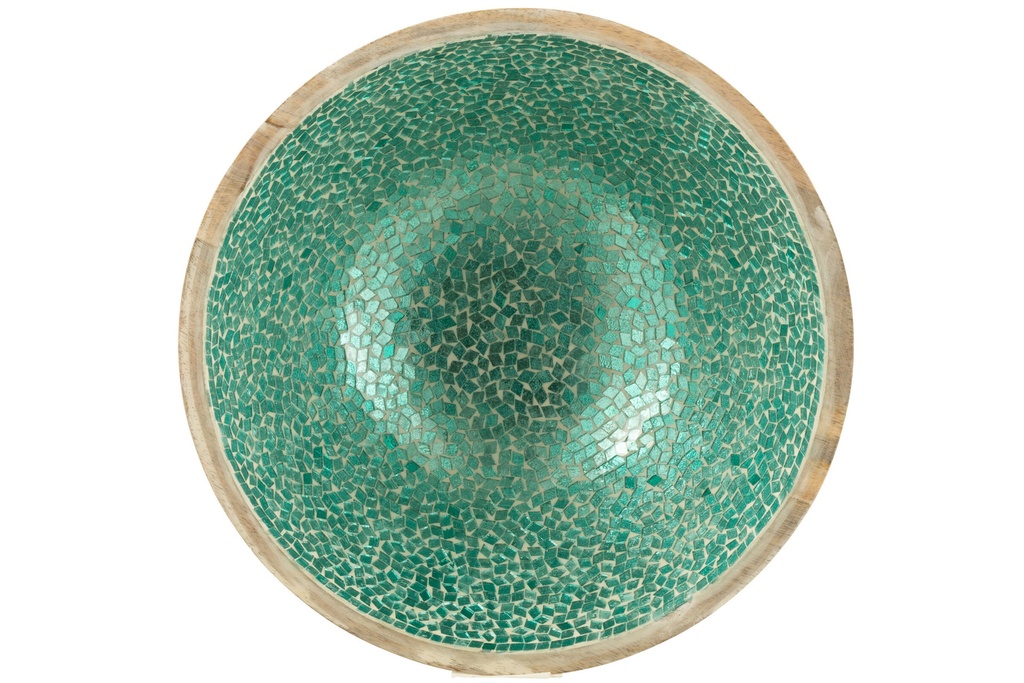 Bowl Mosaic Mango Wood Green