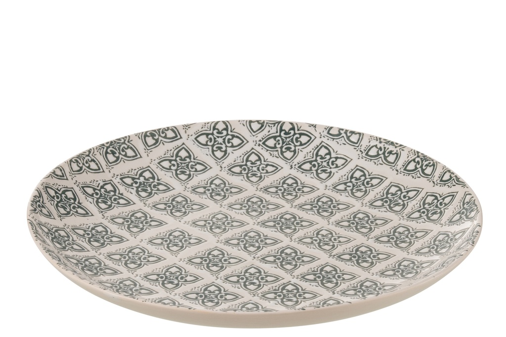 Assiette décorative en porcelaine Kousa bleu/blanc