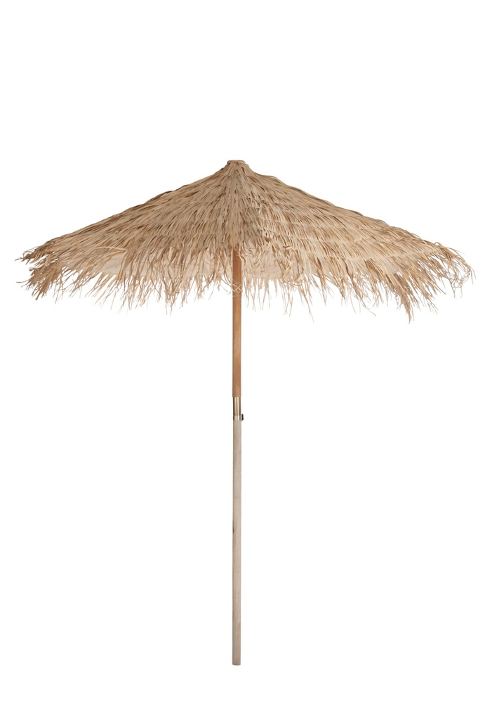 Parasol en paille naturelle grand format