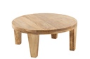 Table basse ronde en bois de manguier