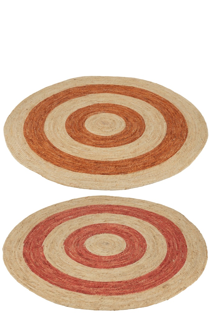 Tapis ronds en feuilles de maïs