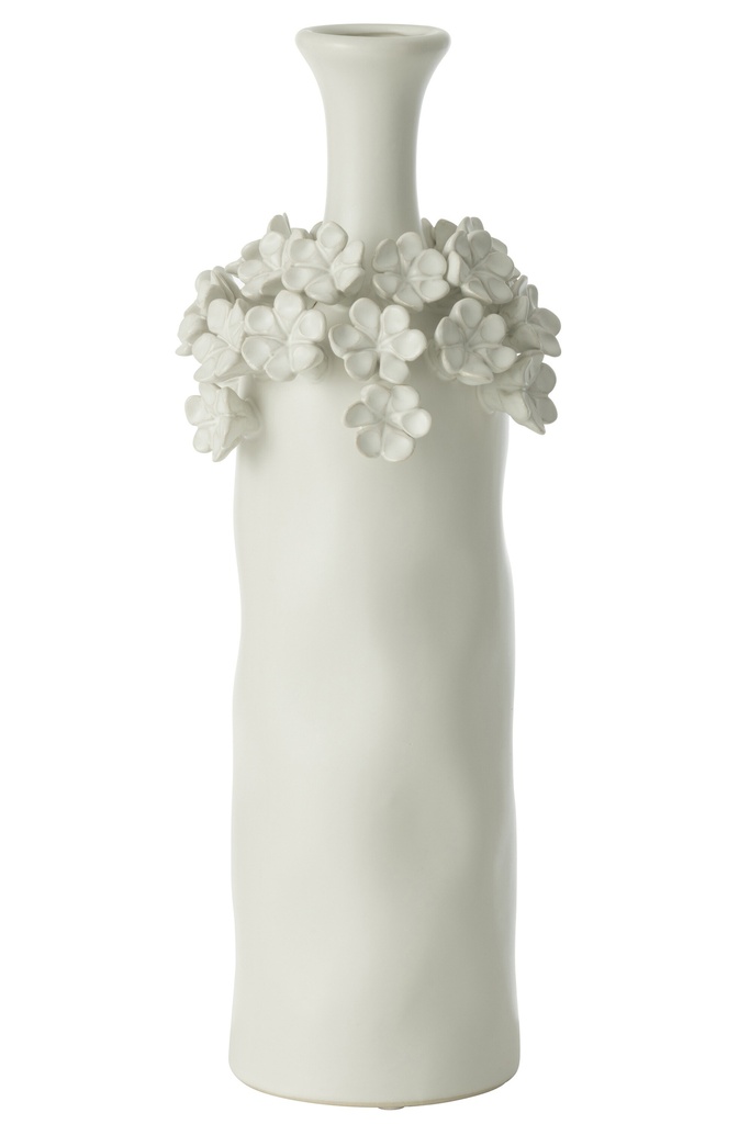 Vase Yucca Flower Ceramic White