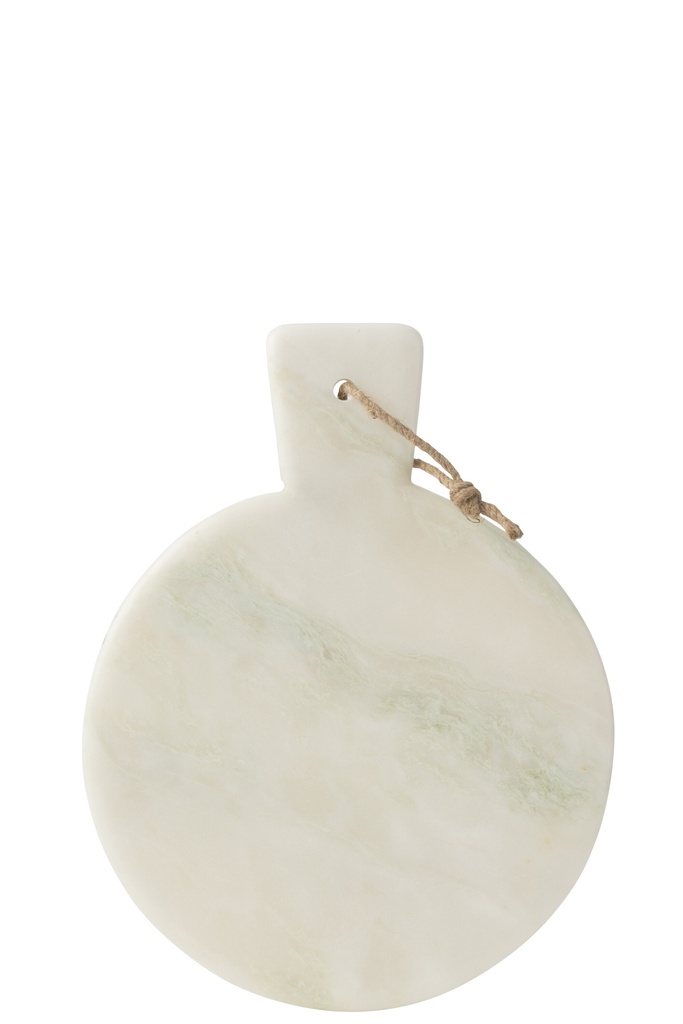 Plateau à fromage rond en marbre blanc