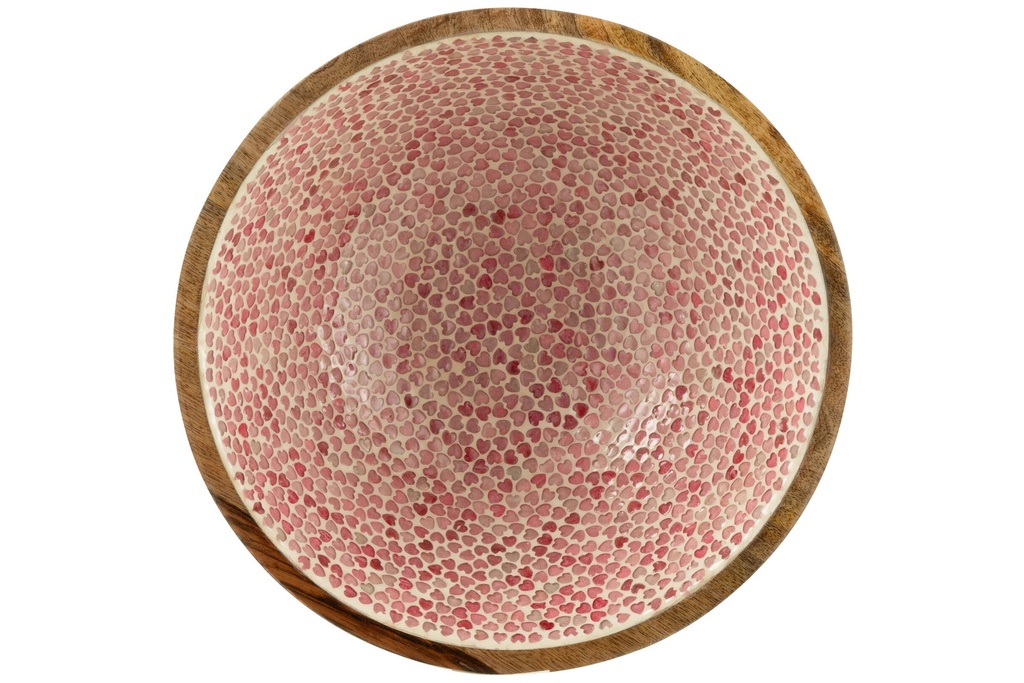 Bowl Heart Mosaic Mango Wood