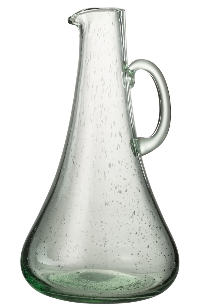 Carafe en verre vert clair
