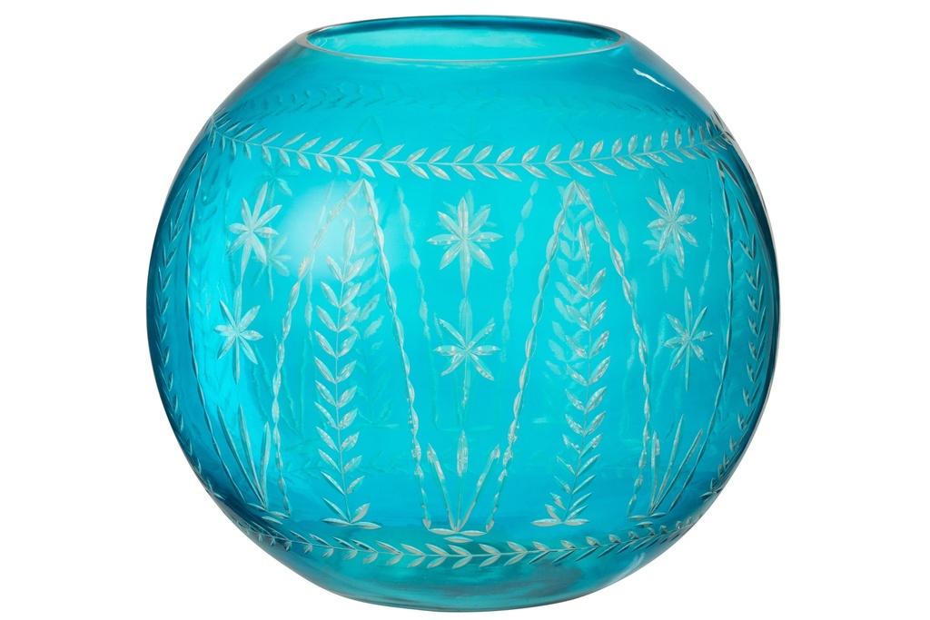 Vase Tarifa Rond Verre Azur