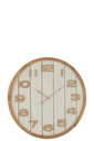 Horloge murale Bois/MDF Blanc/Naturel Grande