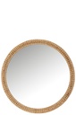 Mirror Round Fir Wood/Glass Natural