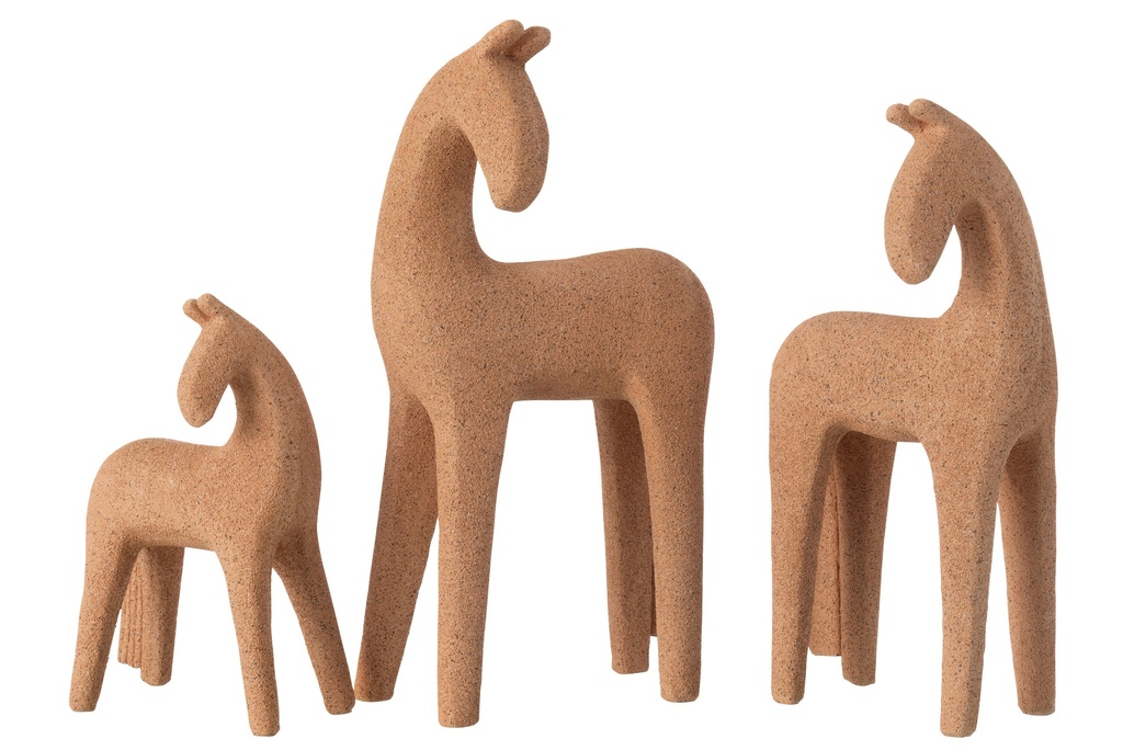 Ensemble de 3 chevaux modernes en résine