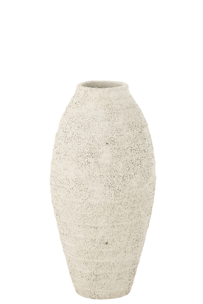 Vase Antique Ciment Blanc Petit