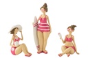 Assortiment de résine rose pour dames de plage