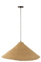 Lampe suspendue cône en jonc de mer naturel